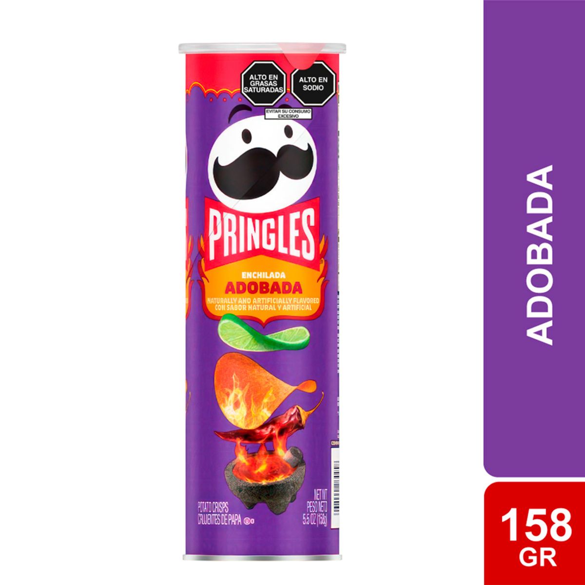 PRINGLES - Papas Pringles Enchilada Abodaba Envase 158 g