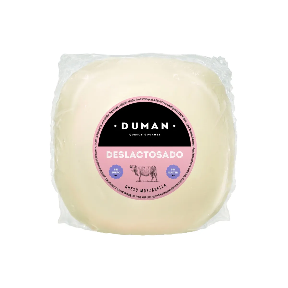 DUMAN - Queso Mozzarella Duman Deslactosado Empaque 200 g