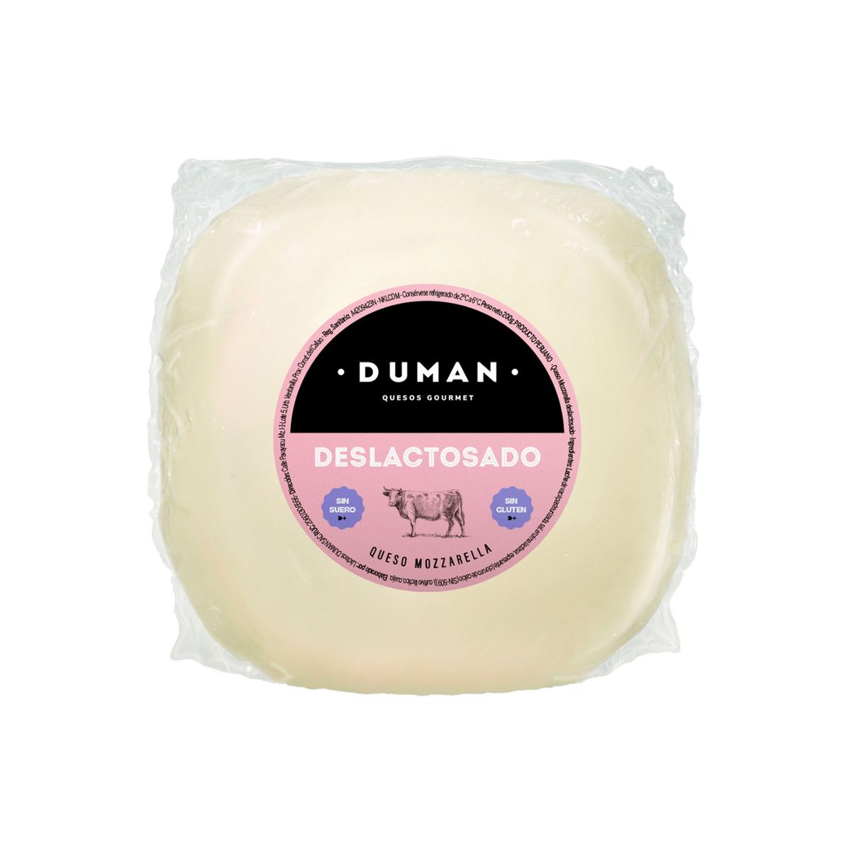 DUMAN - Queso Mozzarella Duman Deslactosado Empaque 200 g