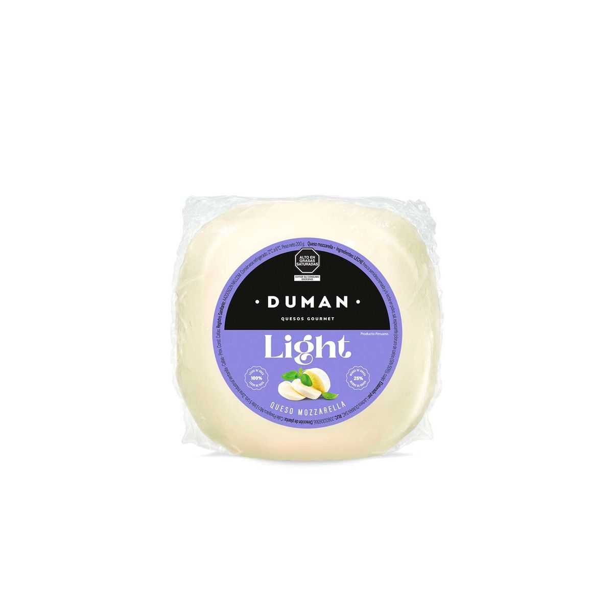 DUMAN - Queso Mozzarella Light Duman Empaque 200 g