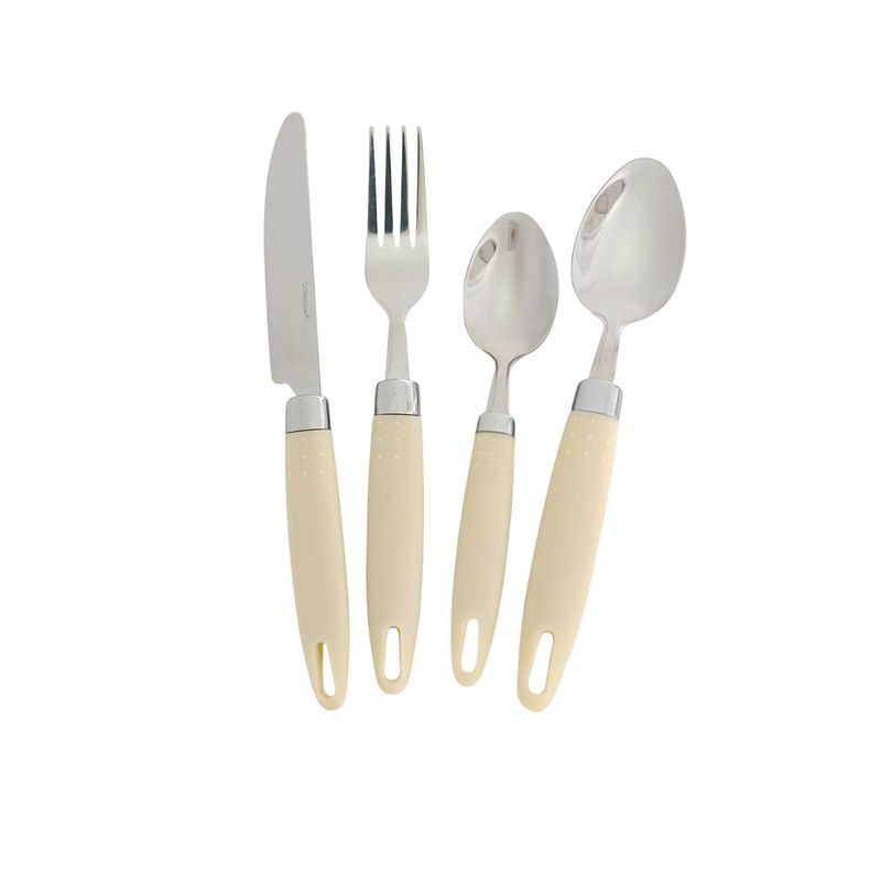 Casa Joven - Set x16 Cubiertos + Holder Beige