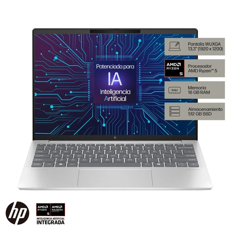 Laptop Pavilion Aero AMD Ryzen 5 8640U 16GB 512GB | Tottus Perú
