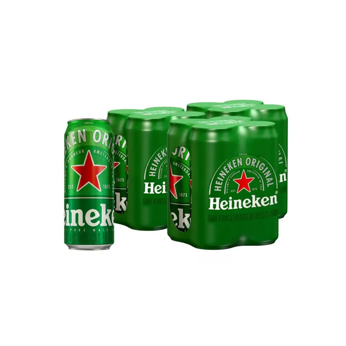 HEINEKEN - Cerveza Heineken Pack 12 Latas 473 mL