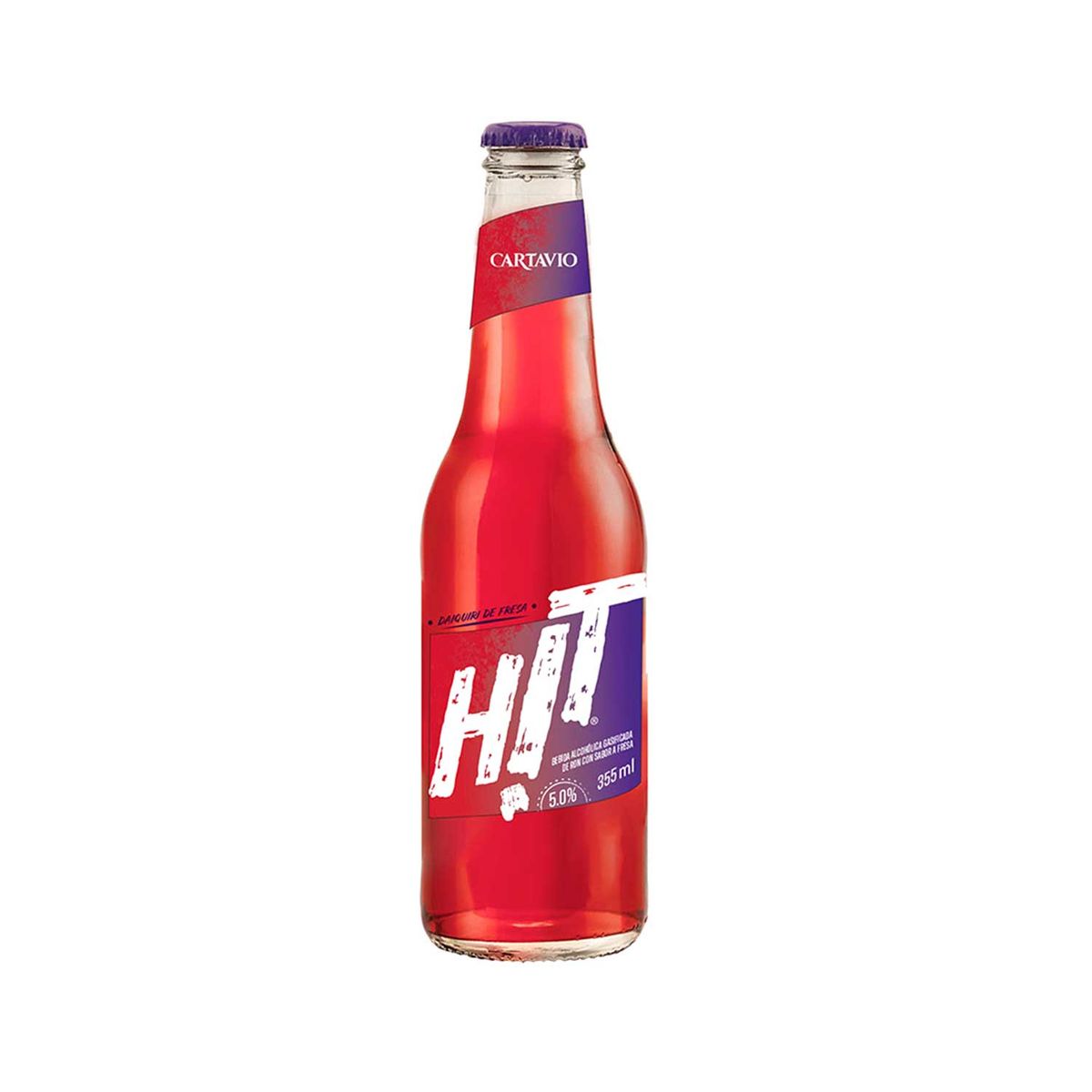 CARTAVIO HIT - Bebida RTD Cartavio Hit Daiquiri de Fresa Botella 355 mL