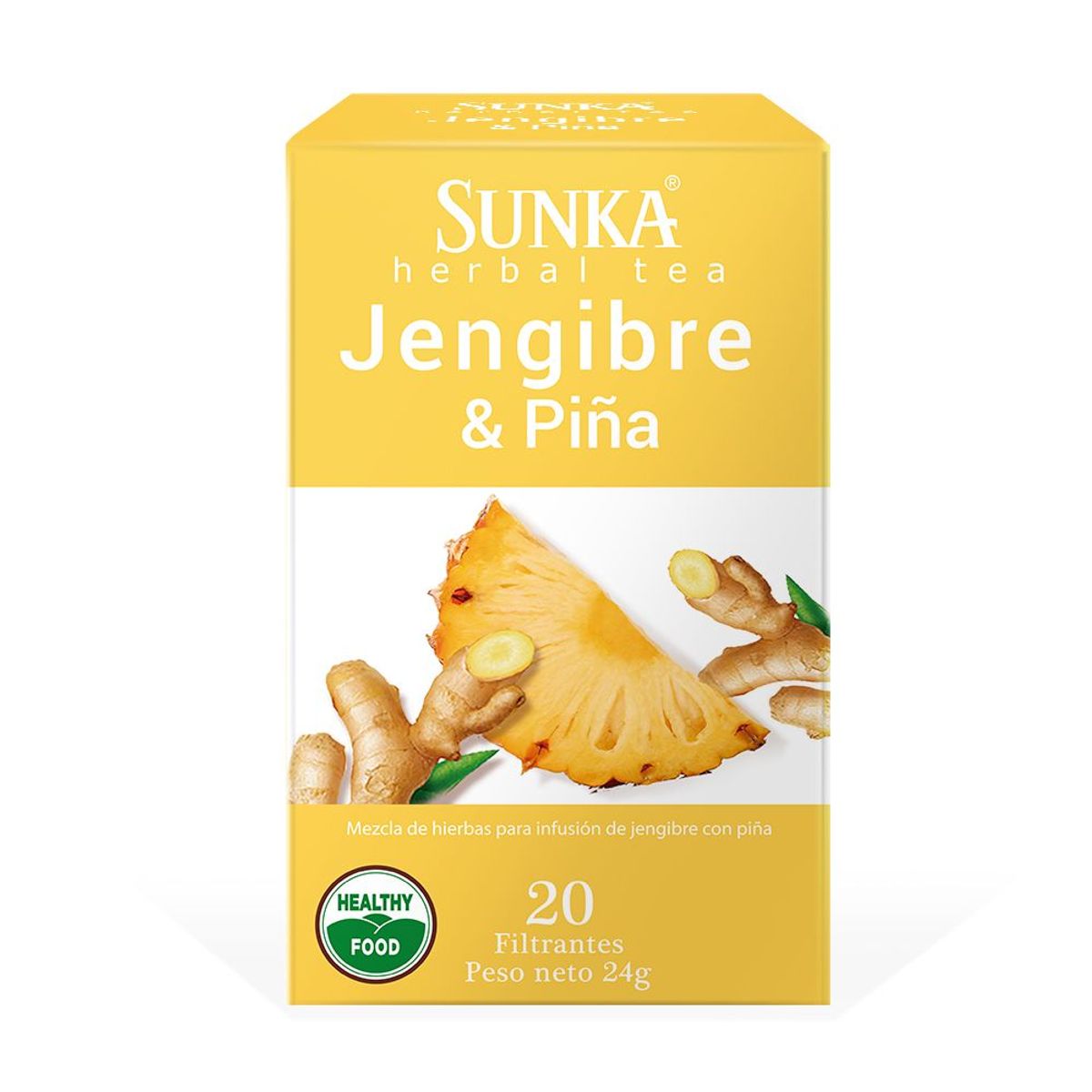 SUNKA - Infusión Filtrante Jengibre y Piña Sunka Caja 20 Sobres