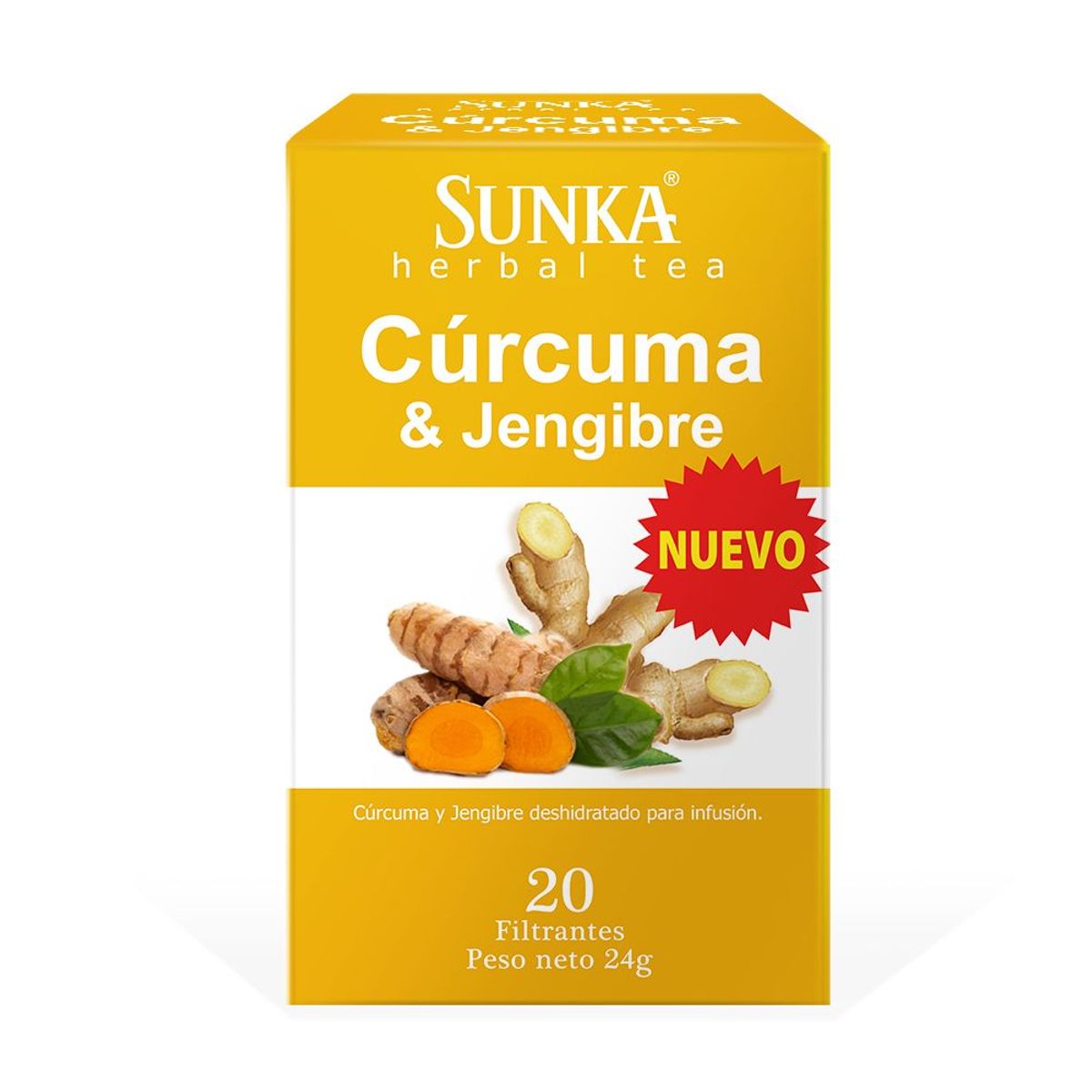 SUNKA - Infusión Cúrcuma y Jengibre Sunka Caja 20 Sobres