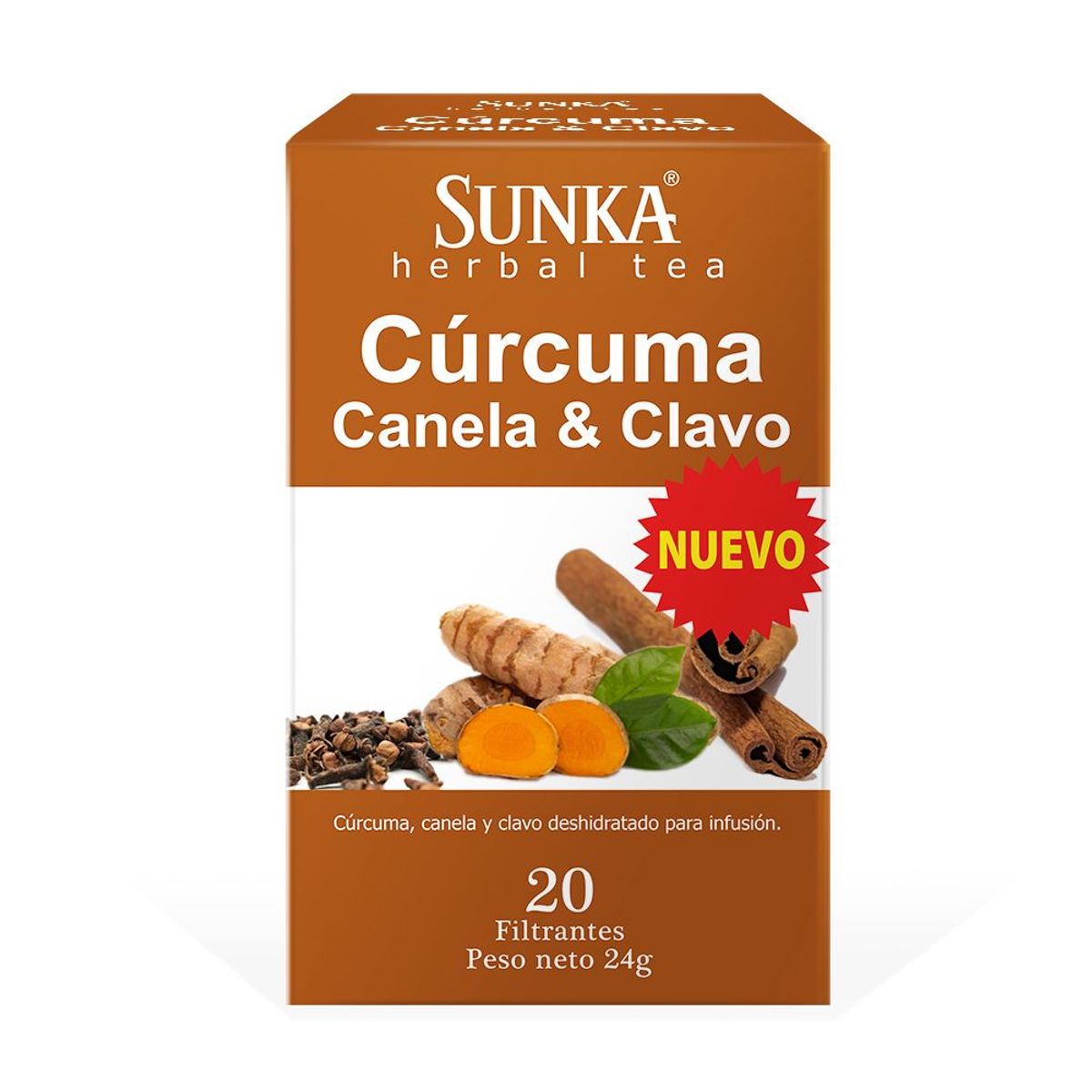 SUNKA - Infusión Cúrcuma Canela y Clavo Sunka Caja 20 Sobres