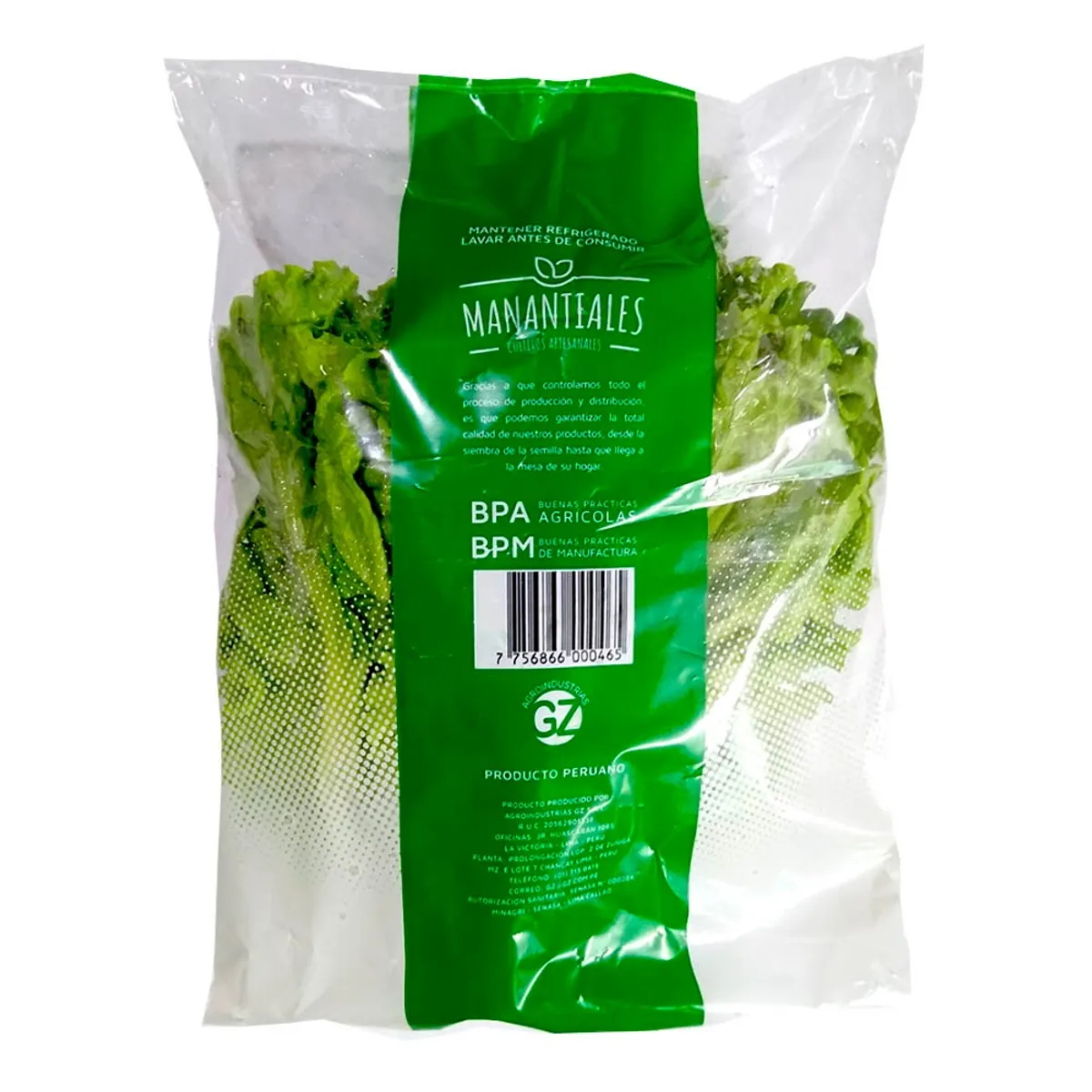 MANANTIALES - Lechuga Crespa Verde Manantiales x 250 g