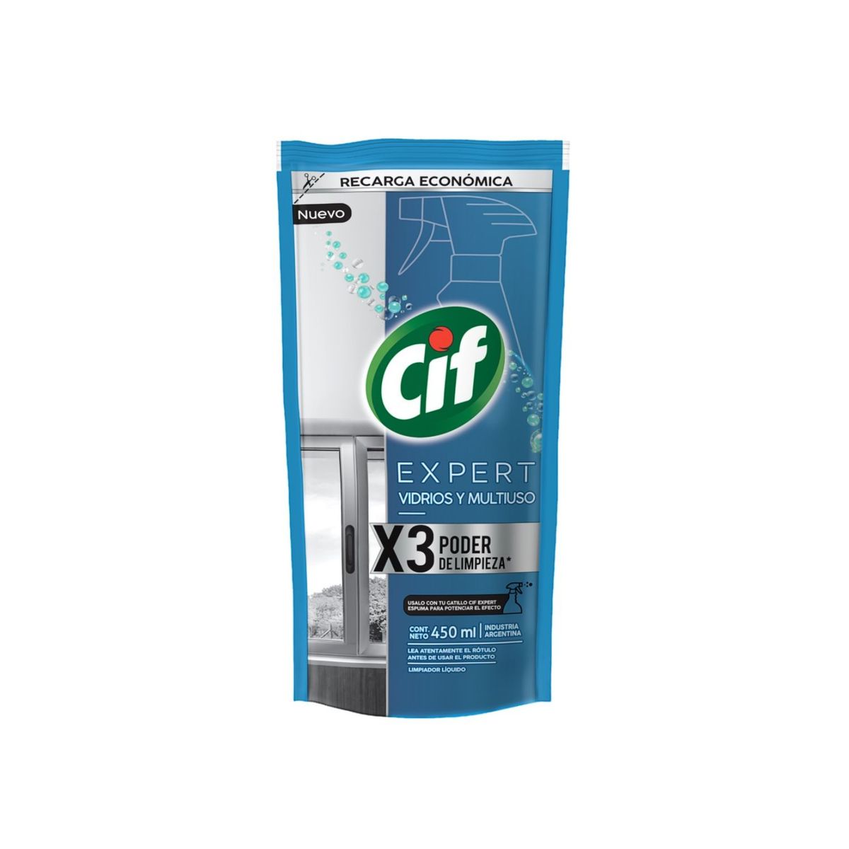 CIF - Limpiador de Vidrios Cif Expert Doypack 450 mL