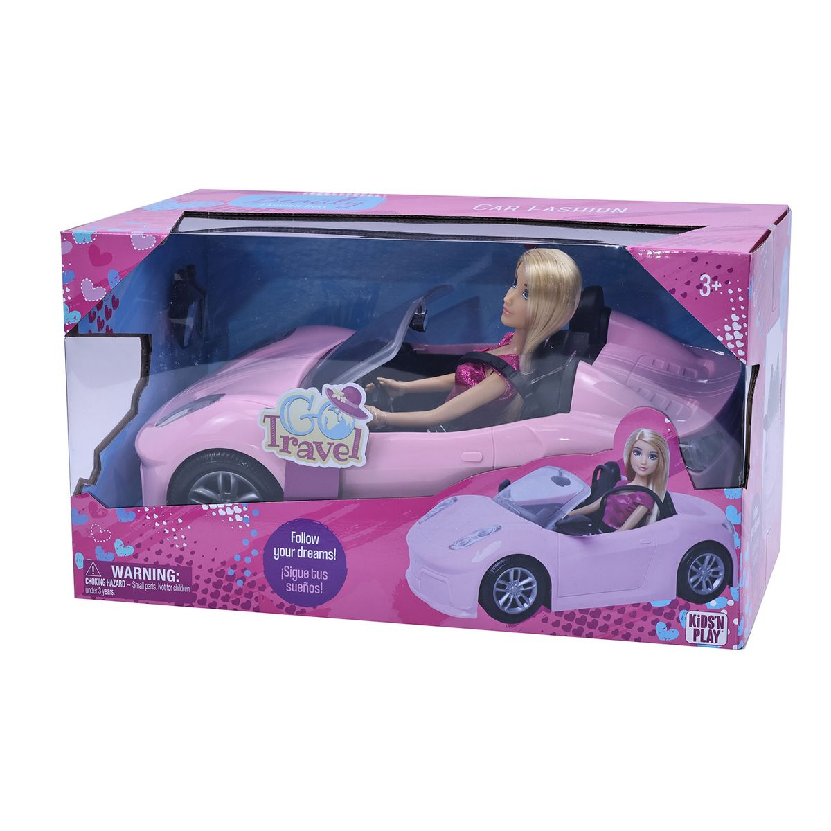 KIDS N PLAY - Muñeca Fashion con Auto