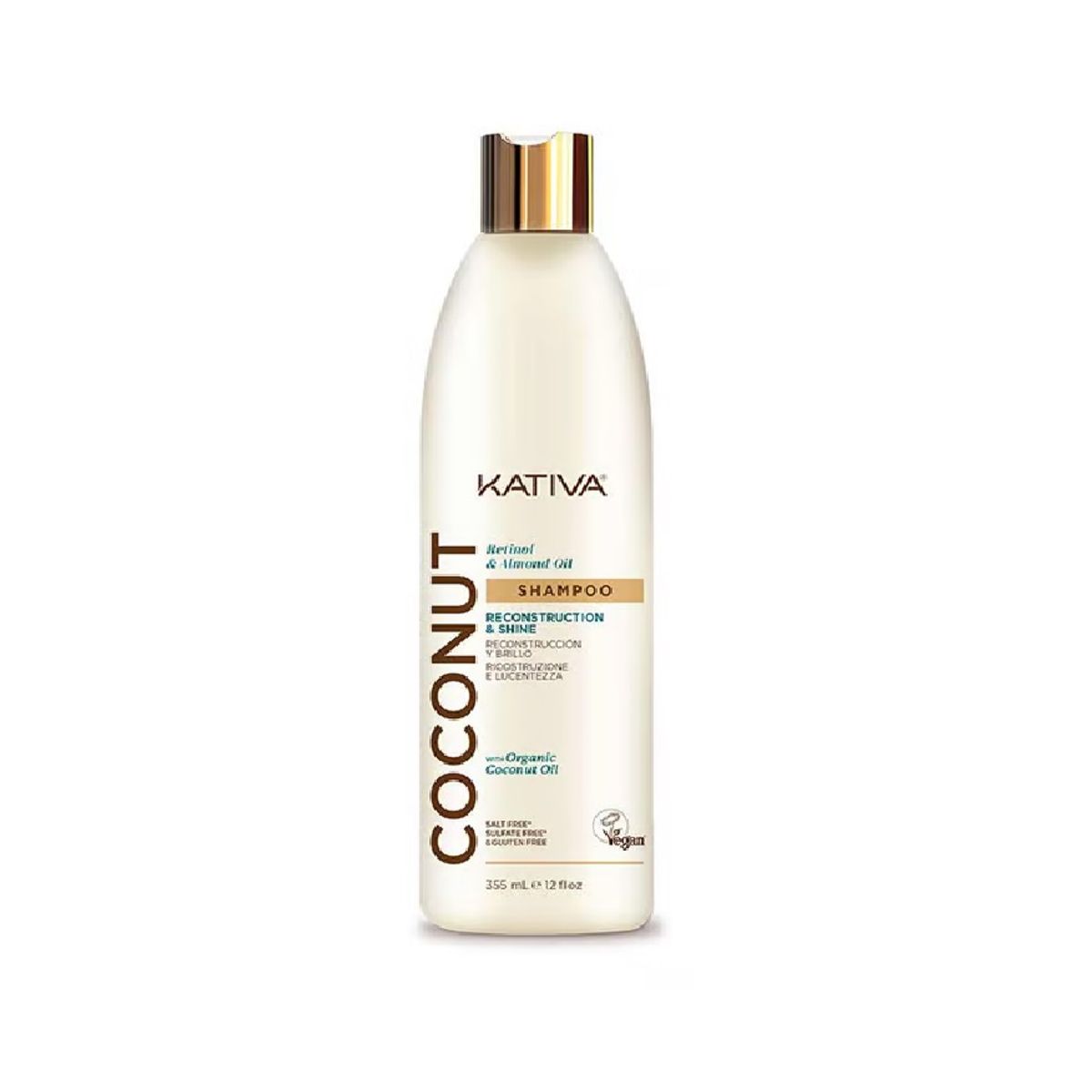 KATIVA - Shampoo Coconut Almond Retinol Kativa Botella 355 mL