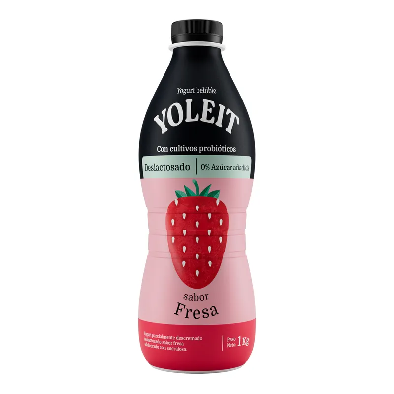 Yogurt Bebida Yoleit Fresa Botella 1 Kg | Tottus Perú