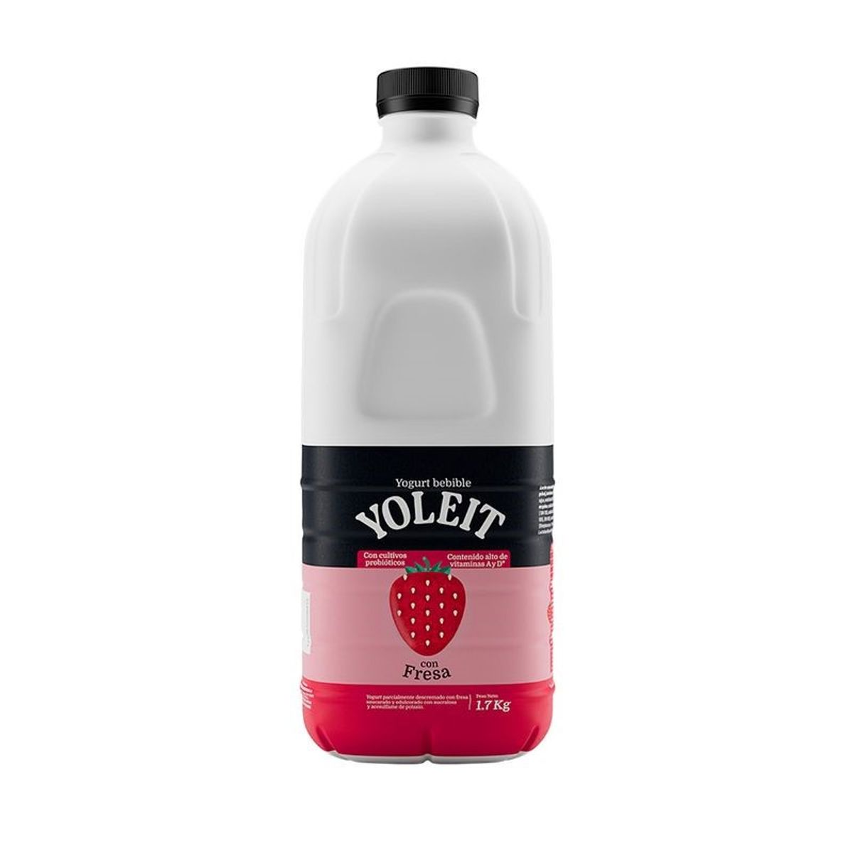 YOLEIT - Yogurt Bebible Yoleit Fresa Botella 1.7 Kg