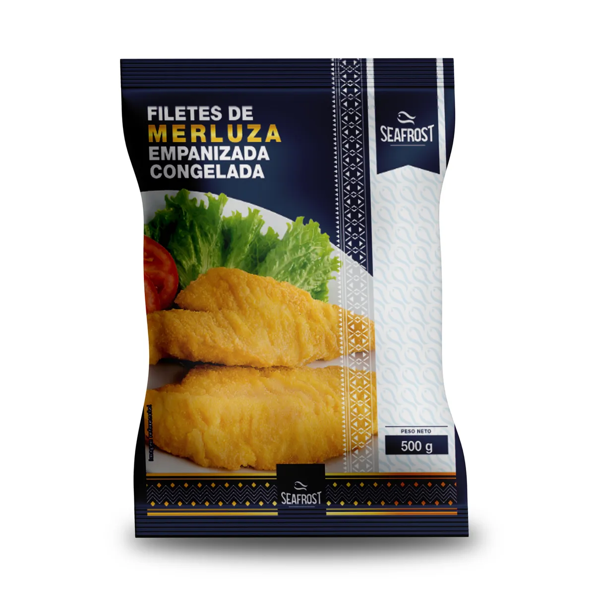 SEAFROST - Filetes De Merluza Empanizada Bolsa 500 g