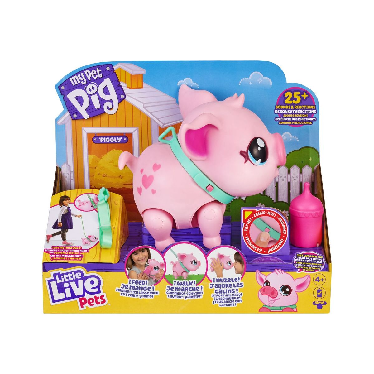 LITTLE LIVE PETS - Mascota Cerdito Interactivo con Correa y Sonido