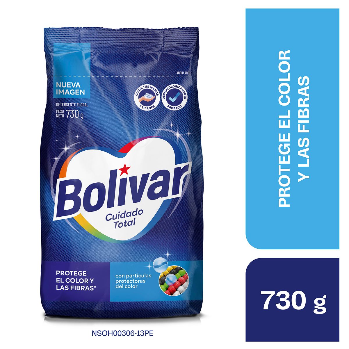 BOLIVAR - Detergente en Polvo Bolívar Cuidado Total Bolsa 730 g