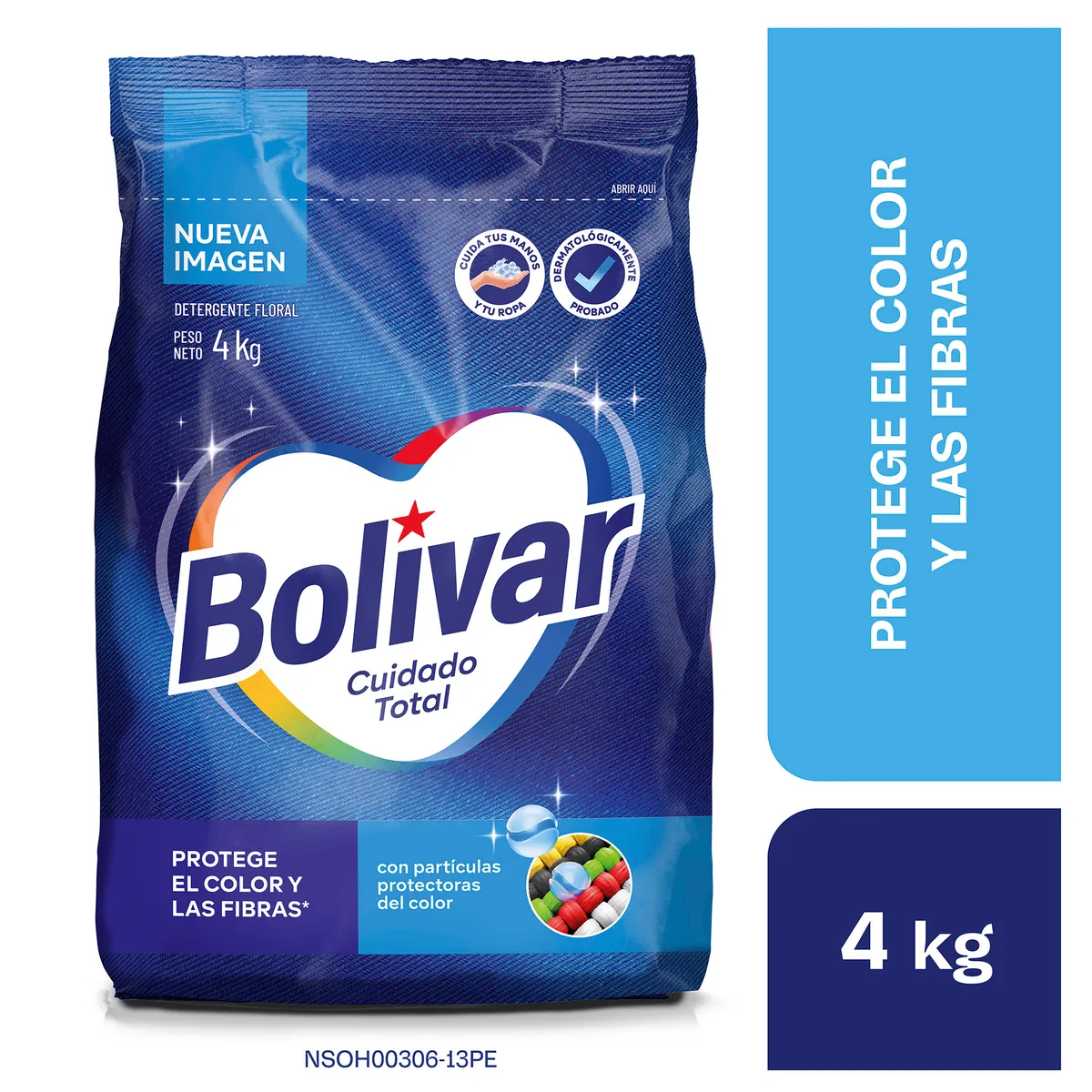 BOLIVAR - Detergente en Polvo Bolívar Cuidado Total Bolsa 4 Kg
