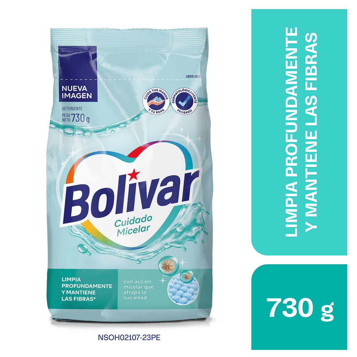 BOLIVAR - Detergente en Polvo Bolívar Cuidado Micelar Bolsa 730 g