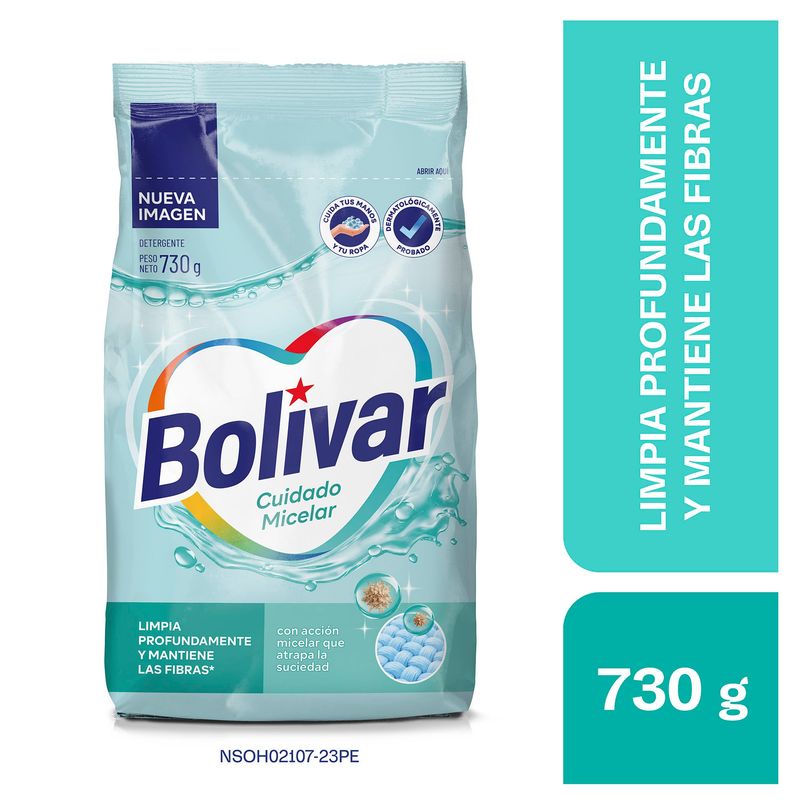 BOLIVAR - Detergente en Polvo Bolivar Cuidado Micelar Bolsa 730 g