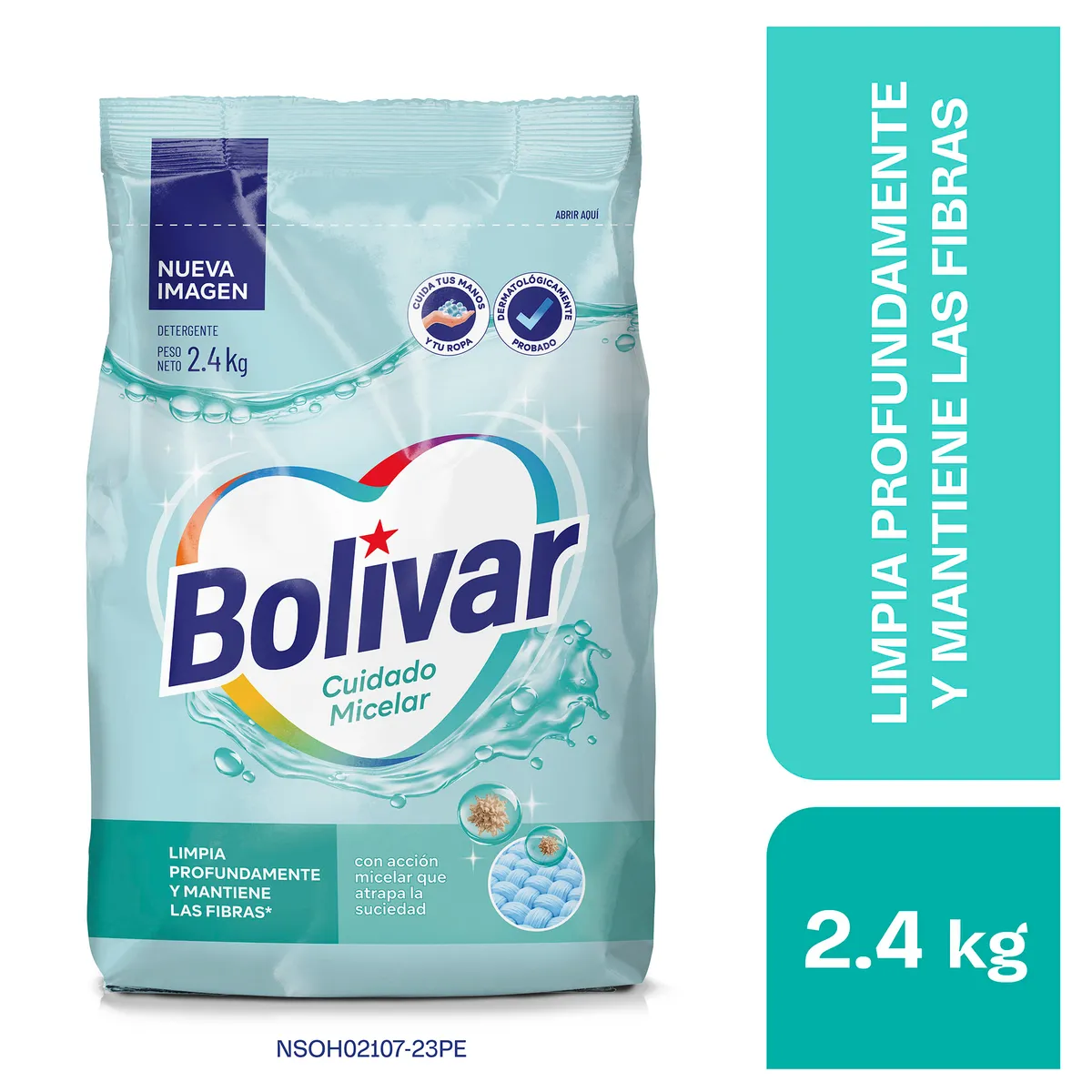 BOLIVAR - Detergente en Polvo Bolívar Cuidado Micelar Bolsa 2.4 Kg
