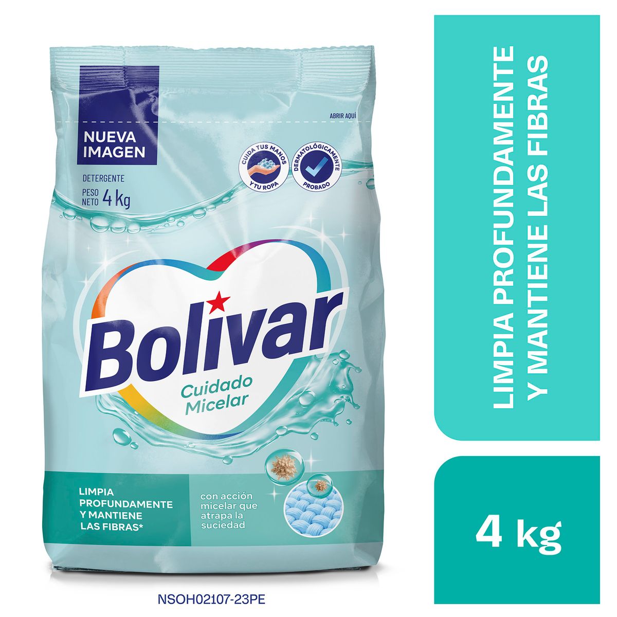 BOLIVAR - Detergente en Polvo Bolívar Cuidado Micelar Bolsa 4 Kg
