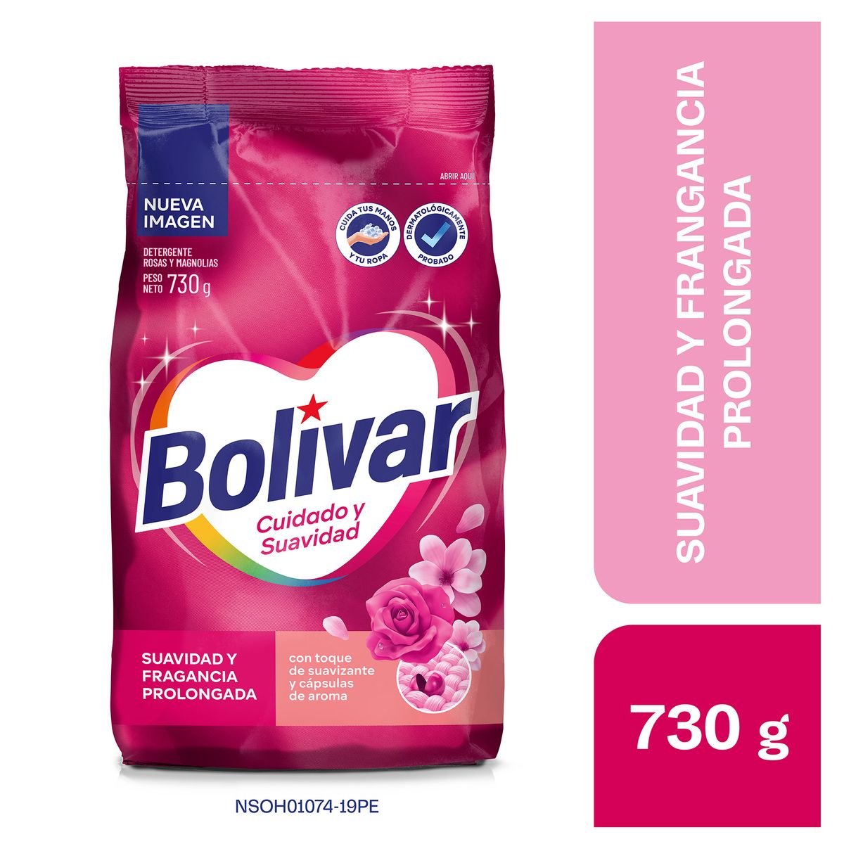 BOLIVAR - Detergente en Polvo Bolivar Cuidado Suavidad Bolsa 730 g