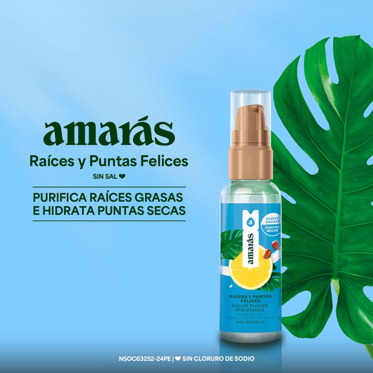 AMARAS - Sérum Amarás Raíces y Puntas Felices Envase 60 mL