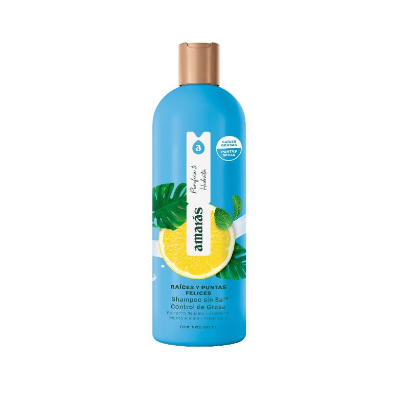 AMARAS - Shampoo Amarás Raices y Puntas Botella 700 mL