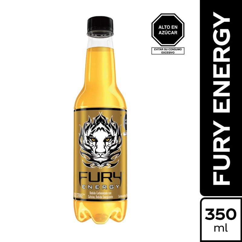 FURY - Bebida Energizante Fury Energy Gold Botella 350 mL