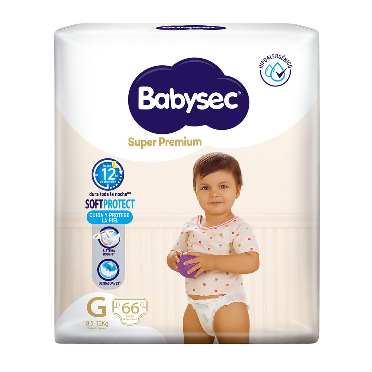 BABYSEC - Pañales Babysec Súper Premium Talla G Empaque 66 Und