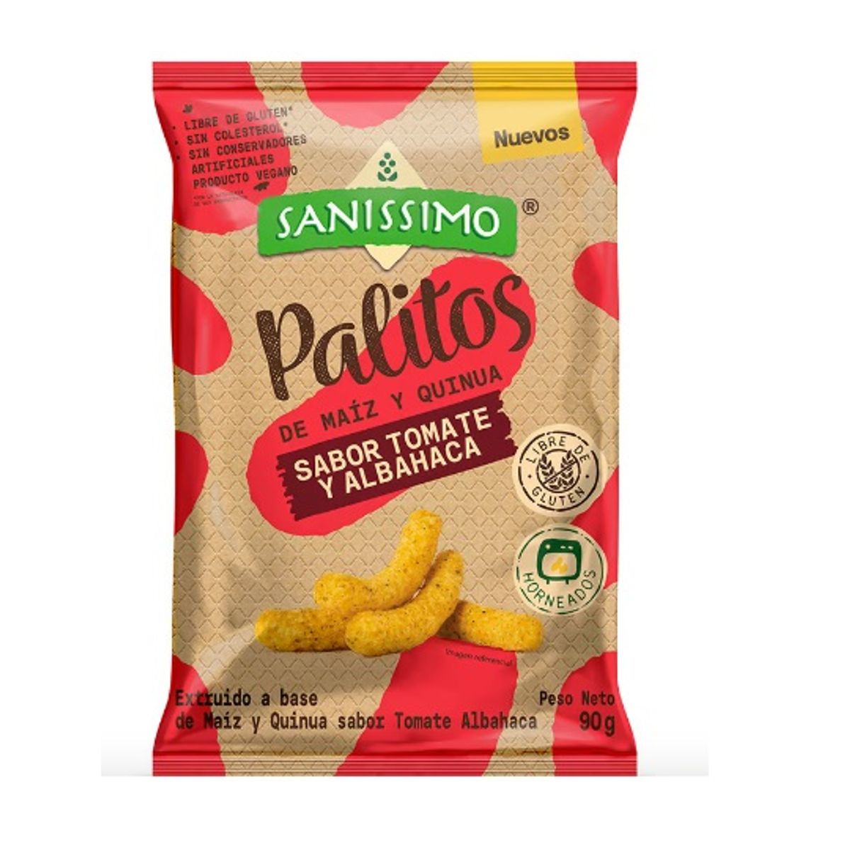 SANISSIMO - Palitos Tomate y Albahaca Sannissimo 90 g
