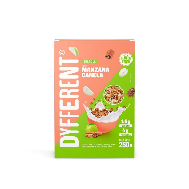 DYFFERENT - Granola Manzana Canela Dyfferent Caja 250 g