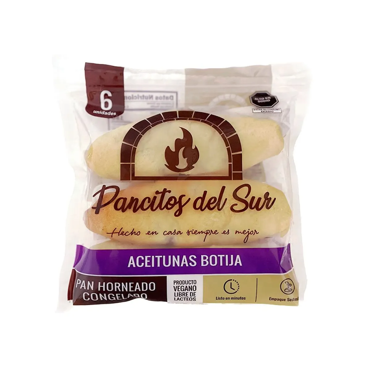PANCITOS DEL SUR - Pancitos Del Sur De Aceitunas Botija x 6 Unid
