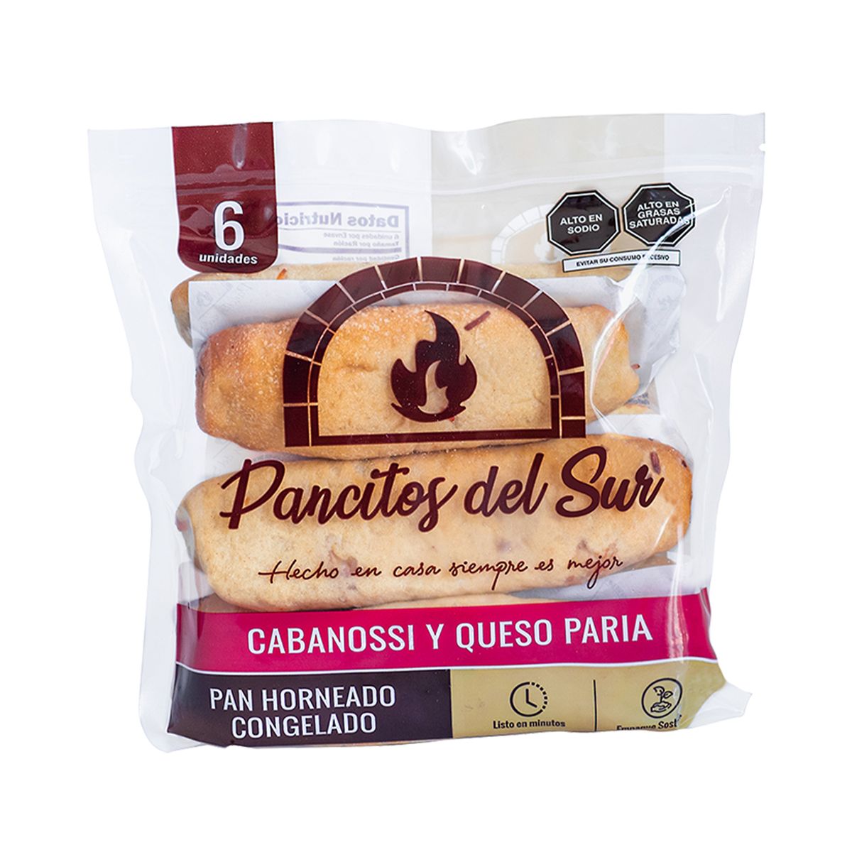 PANCITOS DEL SUR - Pancitos Del Sur De Cabanossi Y Queso Paria x 6 Und