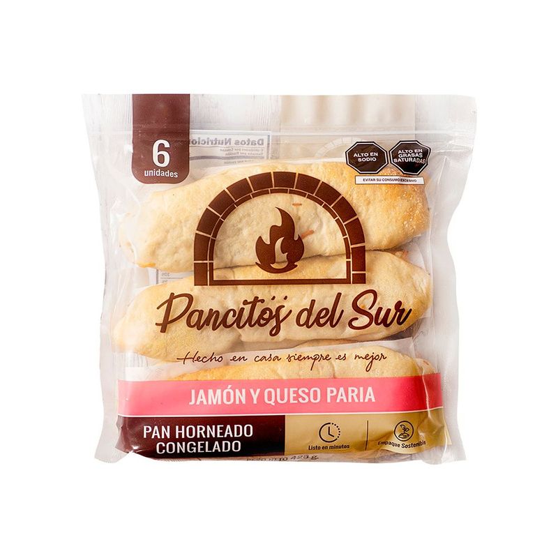 PANCITOS DEL SUR - Pancitos Del Sur De Jamón Y Queso Paria x 6 Unid