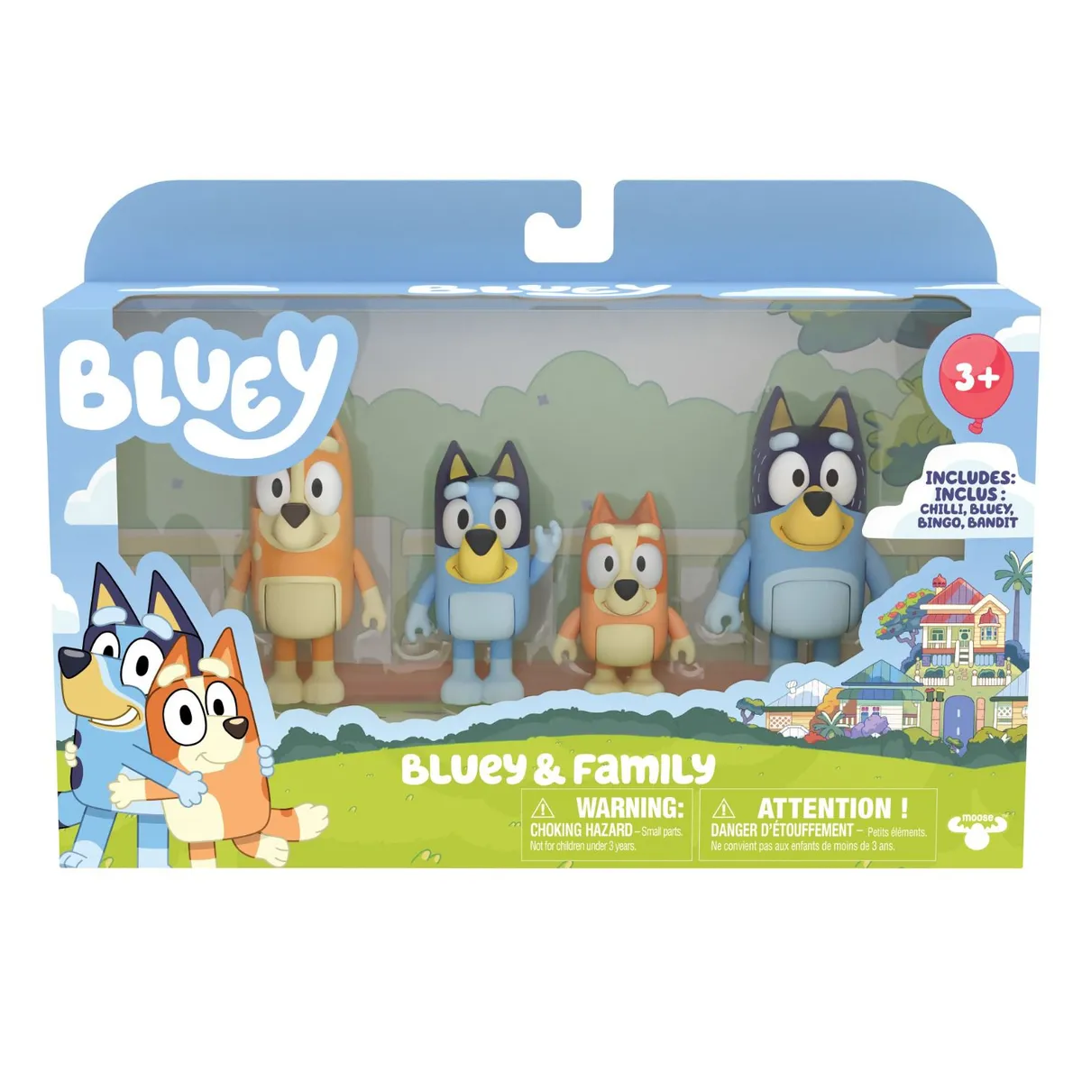 BLUEY - Pack x4 Figuras Bluey Serie 11 Asst Bluey
