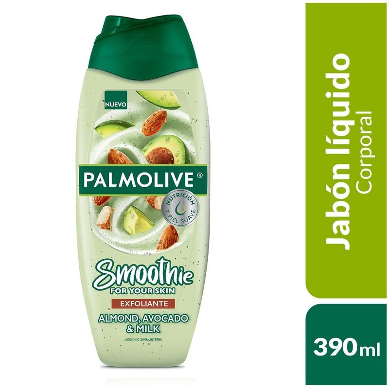 PALMOLIVE - Jabón Líquido Palmolive Corporal Smoothie Almendra Aguacate Leche Envase 390 mL