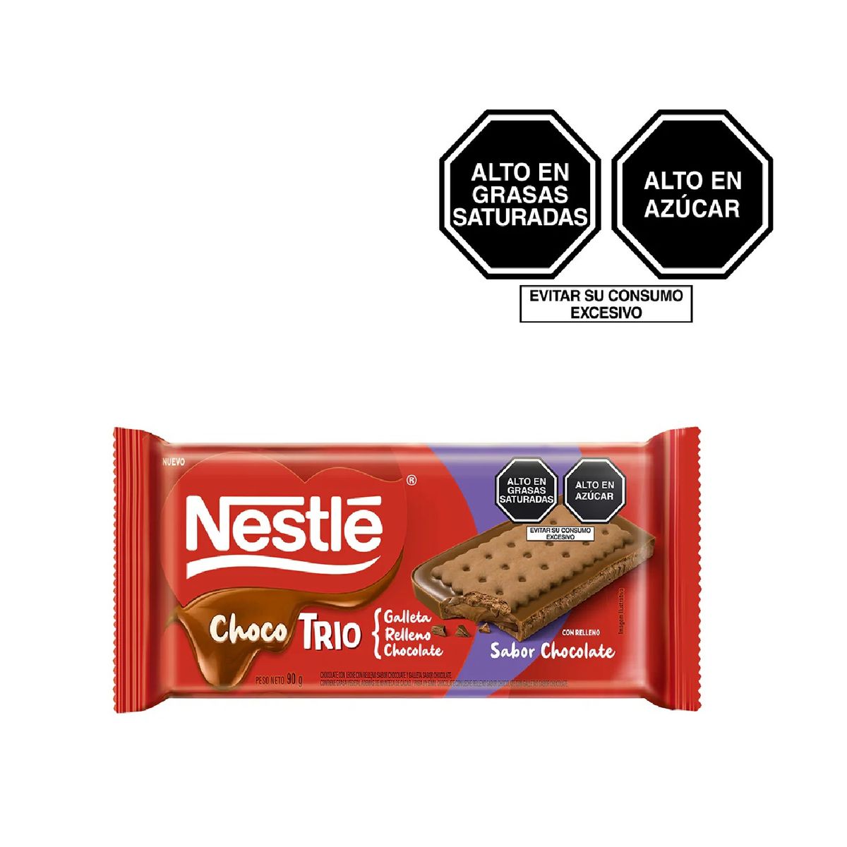 NESTLE - Chocotrio Chocolate Nestlé Pack 12 Empaques 90 g