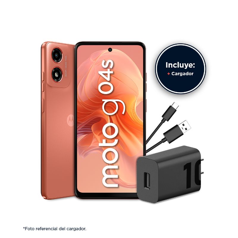 Motorola - Smartphone Motorola G04S 4Gb+128Gb Naranja Amanecer