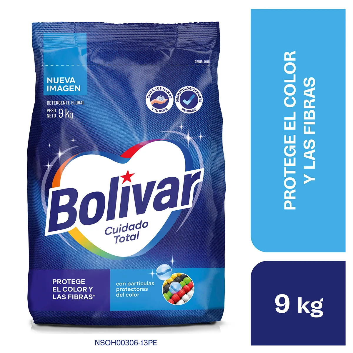 BOLIVAR - Detergente en Polvo Bolívar Cuidado Total Bolsa 9 Kg