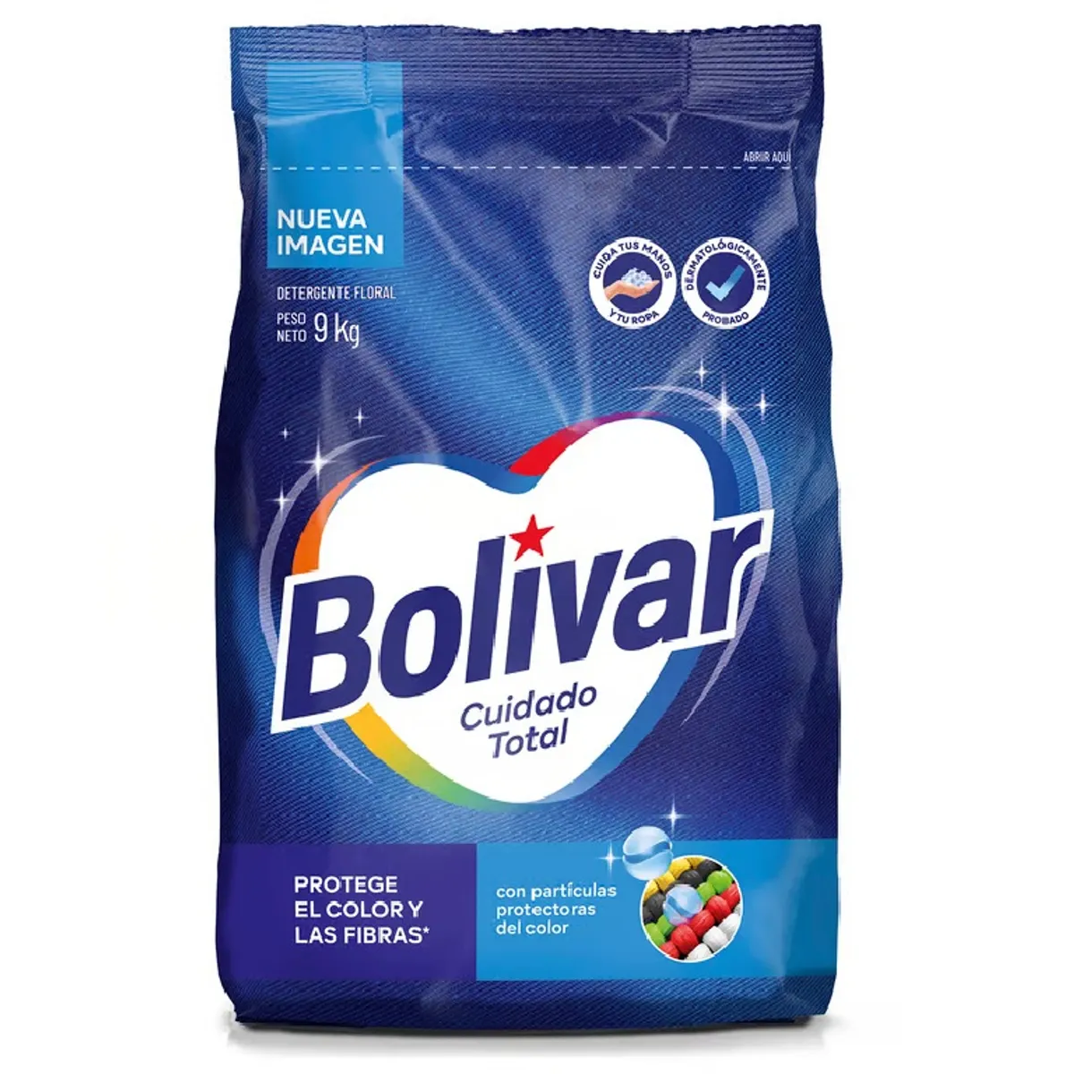 BOLIVAR - Detergente en Polvo Bolívar Cuidado Total Bolsa 9 Kg