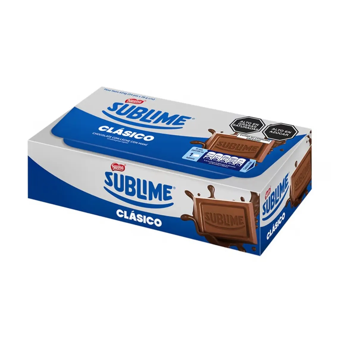 SUBLIME - Chocolate Tableta Sublime Clásico con Leche Display 24 Und