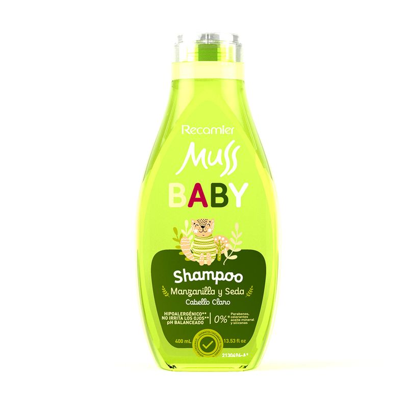 MUSS BABY - Shampoo Muss Baby Manzanilla Seda Cabello Claro Envase 400 mL
