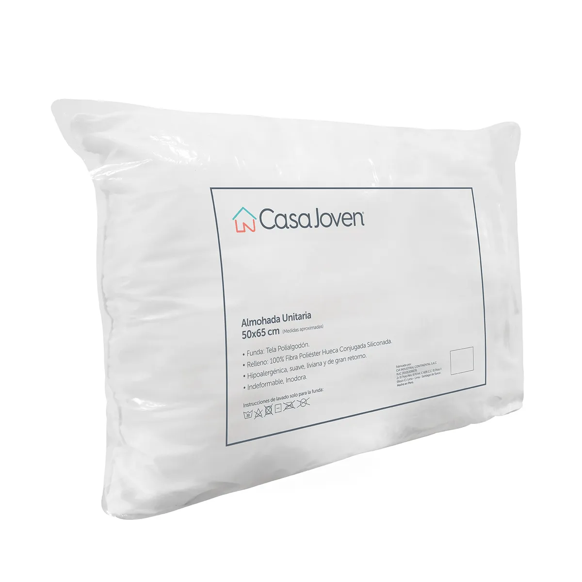 CASA JOVEN - Almohada Unitaria Polialgodon 50X65 cm Cj