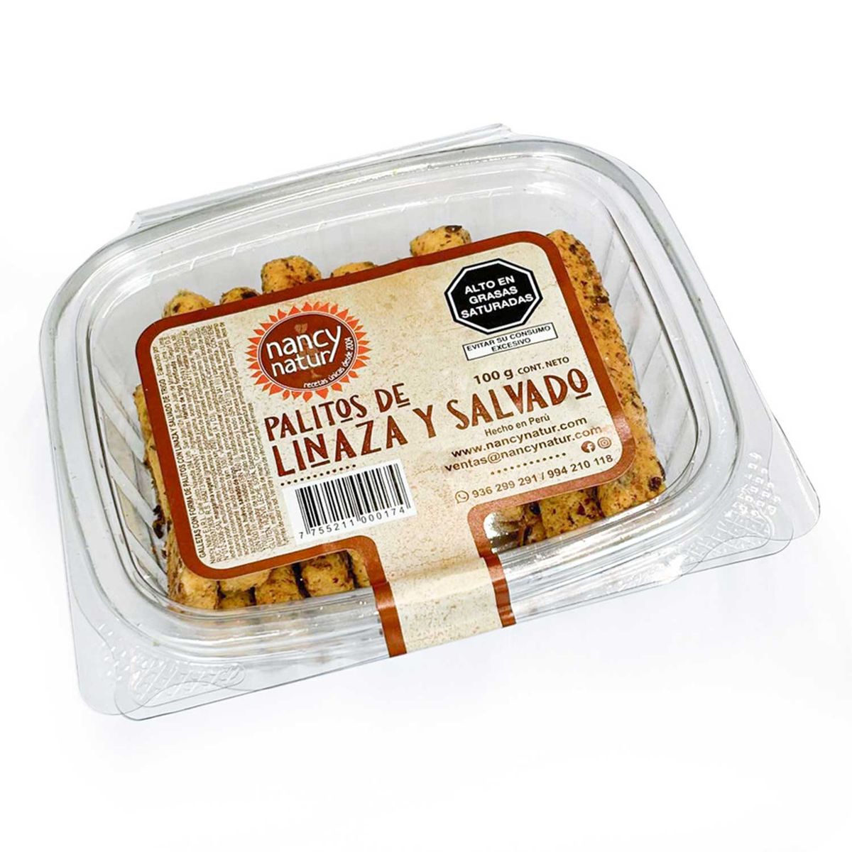 NANCY NATUR - Galleta Forma De Palito Con Linaza Y Salvado x Un