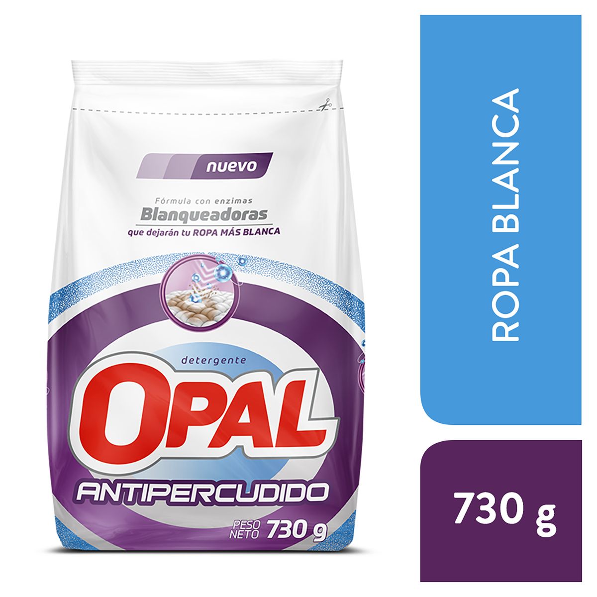 OPAL - Detergente en Polvo Opal Antipercudido Bolsa 730 g