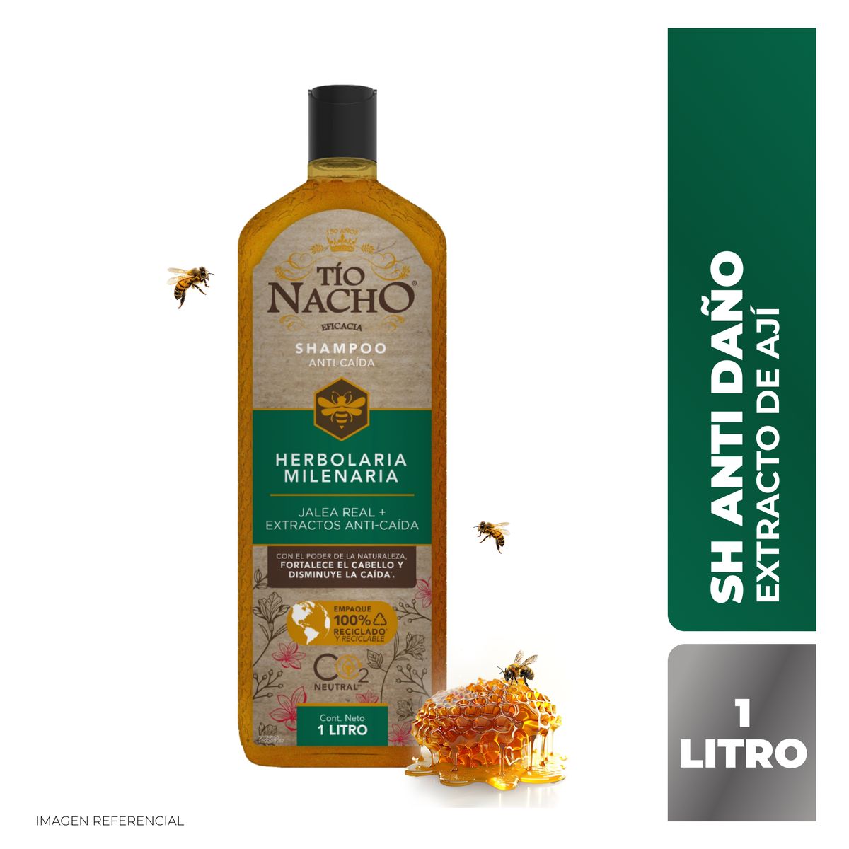 TIO NACHO - Shampoo Tio Nacho Herbolaria Milenaria Botella 1 L