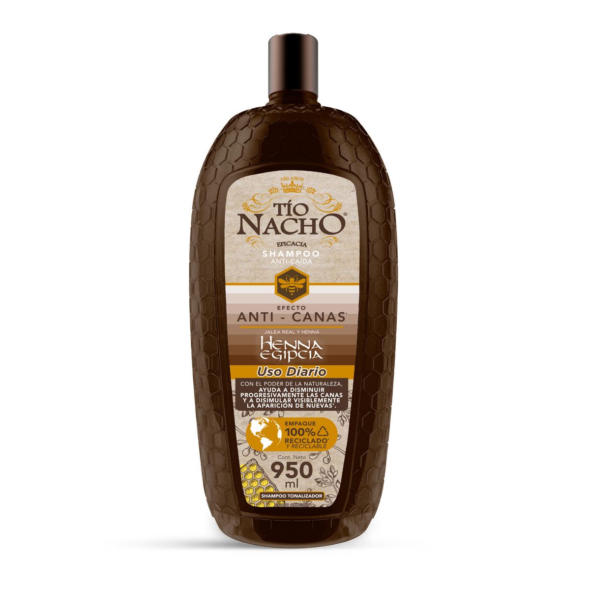 TIO NACHO - Shampoo Tio Nacho Anticanas Henna Egipcia Botella 950 mL
