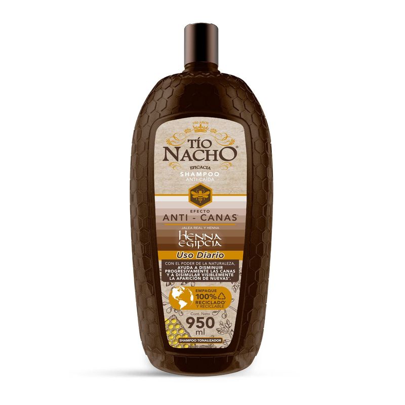 TIO NACHO - Shampoo Tío Nacho Anticanas Jalea Real Y Henna Botella 950 mL