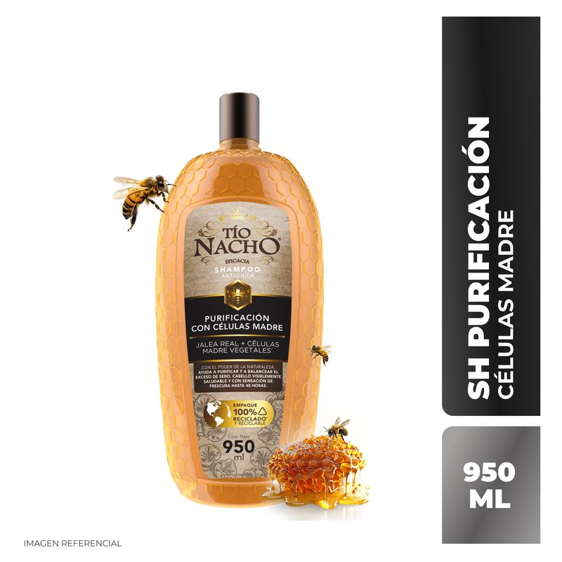 TIO NACHO - Shampoo Tío Nacho Purificación Células Madre Envase 950 mL